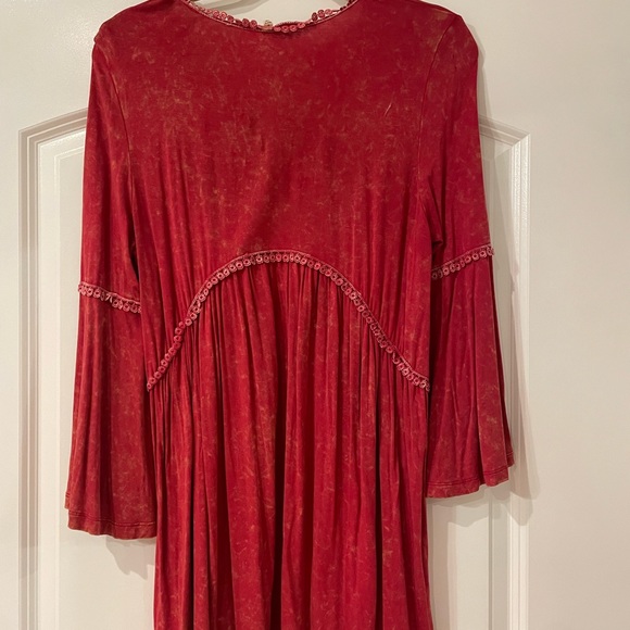 Red cotton tunic - Picture 2 of 2